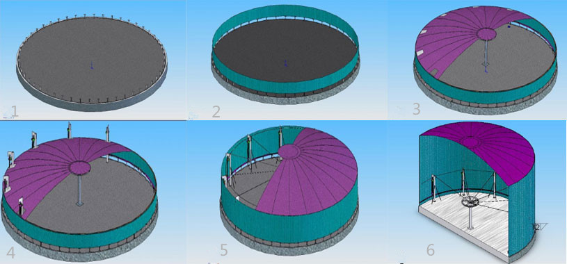 電動葫蘆倒裝法施工步驟圖
